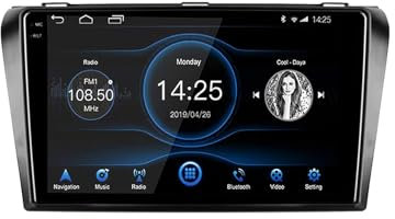 Android 13 navegación del Coche para Mazda 3 2004-2009 con CarPlay Android Auto 9 Pantalla Táctil Radio Coche con WiFi/4G/GPS/RDS/DSP/USB Reproductor Multimedia(8G+256G)