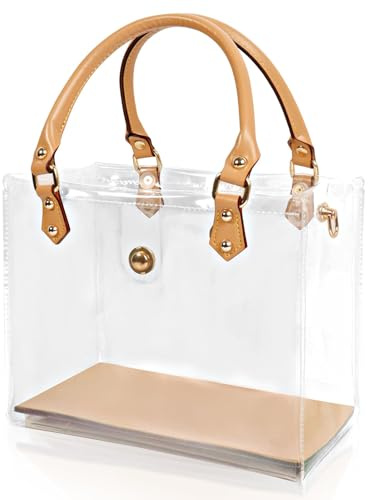 FLKWOP Clear PVC DIY Tote Bag Handbag Making Kit, Handmade Gift Bag Craft Accessory Tool Set Birthday Bag