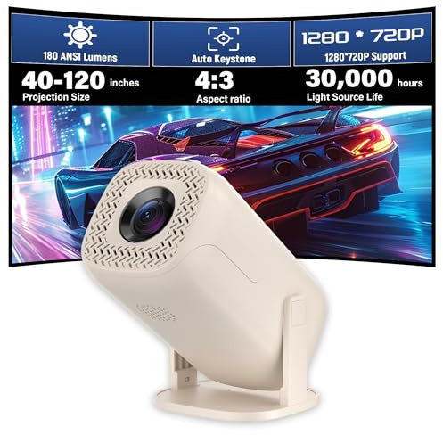 V2 Collita Vidéoprojecteur Mini Bluetooth 720P, Projecteur Portable Extérieur HD, Compatible avec Smartphones/Ordinateur Portable/USB pour une Utilisation à la Maison, dans la Chambre ou à l'Extérieur
