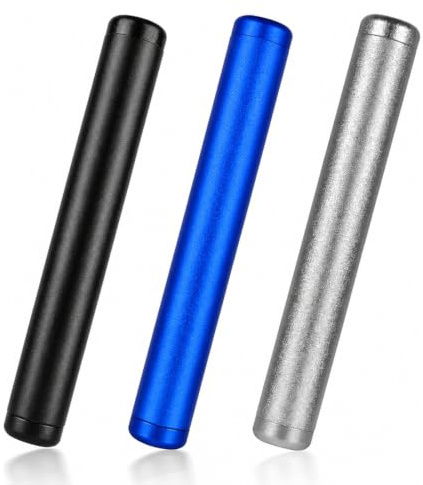 GXGM 3 Pezzi Joint Case - Custodia Joint Case da 110 mm, in metallo, in alluminio, per king size, inodore, impermeabile, per accessori di alta qualità (blu, argento, nero)