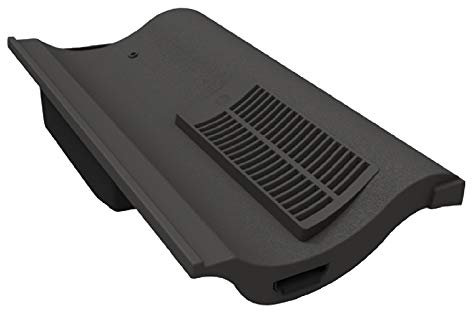 Home.smart Grey Single Pantile Roof Tile Vent, Fits Marley, Redland, & Sandtoft, Low Profile Design, Multi-Brand Compatibility, 228mm x 395mm
