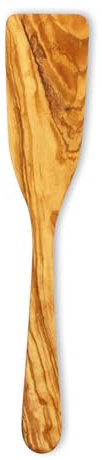 Justa La Fusta | Pala Recta de Cocina 31x6cm | Hecha A Mano En España | Utensilios De Cocina Madera De Olivo | Espátula Cocina Mediana Para Cocinar Y Servir | Utensilios De Cocina De Madera Resistente