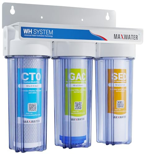 Wasserfiltersystem für das ganze Haus, 6,3 x 25,4 cm, dreistufige Filtration, 1,9 cm Einlass