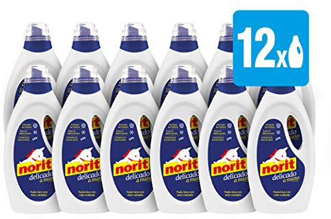 Norit - Detergente para Prendas Delicadas a Mano, 12 botellas de 1125ml