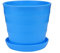 Blumentopf aus Kunststoff,Colorful Blumentöpfe Blumenvase Übertopf Pflanzkübel Pflanztöpfe Pflanzentopf Kräutertopf für Innen Außen Pflanze, 9 x 9 x 8 cm,Blau