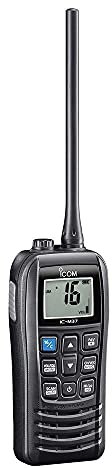 Icom VHF Radio de mano flotante 6W, Negro, Pequeño