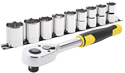 STANLEY set cricchetto 1/2 con chiavi a bussola 10 pz
