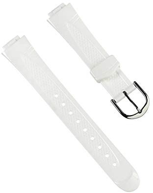 Imppac Calypso Bracelet de montre pour femme 10 mm en polyuréthane blanc pour Calypso K5630 D2UKA5630/W de Calypso pour femme, Blanc., Décontracté