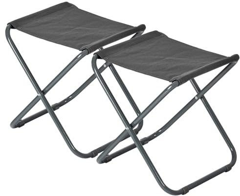 Harbour Housewares Klassische Klapphocker - Grau - Pack Von 2