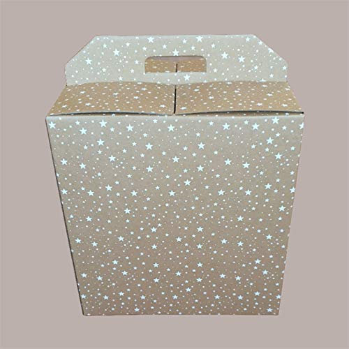 LUCGEL Srl 10 Stück Koffer aus Pappe Weihnachten Sterne Galaxy Klein 305 x 225 x 350 Federmäppchen aus Papier