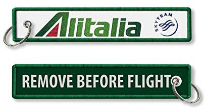 Alitalia RBF Crew Porte-clés brodé, vert, Taille unique, Brodé