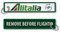 Alitalia RBF Crew Porte-clés brodé, vert, Taille unique, Brodé