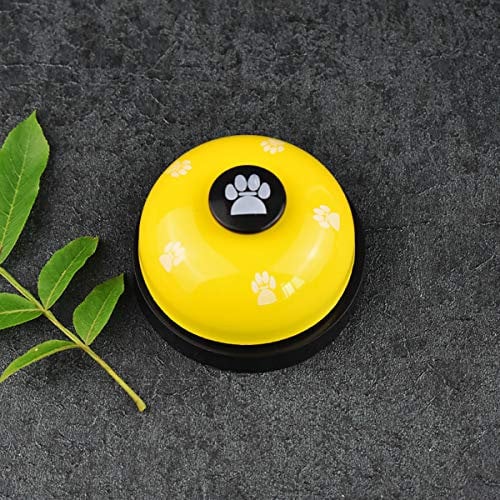 Yellow Pet Training Bell, 1pcs Dog Doorbell Dog Potty Toilet Training Bell Interaction Bell for Housing and Outdoor Training Dog Interactive Toys Eating Communication Bell