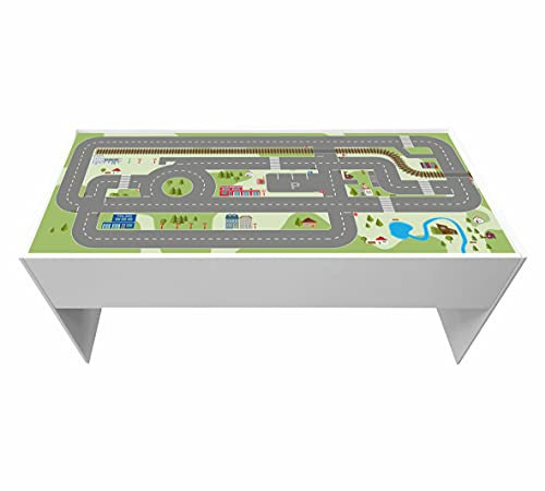 STIKKIPIX Möbelfolie DSWT09 Aufkleber passend für den DUNDRA-Tisch von IKEA (Möbel nicht inklusive) (1, Stadt)