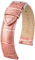 HIRSCH Uhren-Armband Duke M - Uhr-Band aus italienischem Kalbs-Leder mit Alligator-Prägung - Rosé Metallic - 18 mm