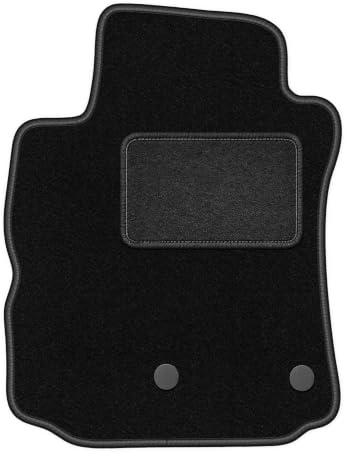 Velours-Fahrermatte passend für Renault Modus 2004-2012, Schwarz, LUX | passend für Minivan; Velours-Teppich (Polypropylen), ca. 6,5 mm; rutschfest, runde Befestigungen (Typ RN)