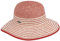 Lipodo Striped Brim Twotone Schlapphut - Strohhut mit breiter Krempe - Sommerlicher Sonnenschutz für Damen - Frühjahr/Sommer rot-meliert M (56-57 cm)