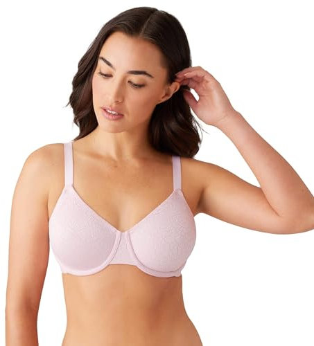 Wacoal Inside Job Unlined Full Coverage Underwire Lace Bra, 855345 Soutien-Gorge à Couverture Totale, Opaque, Rose pâle, 110G Femme