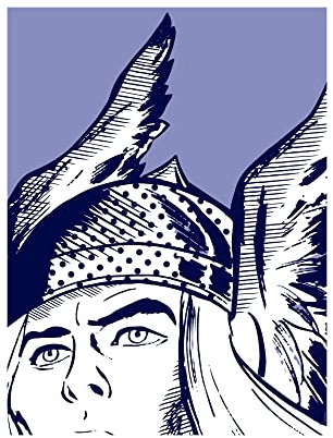 Komar Wandbild - The Mighty Thor - Größe: 40 x 50 cm - Marvel, Kinderzimmer, Wandgestaltung, Bild