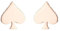 BlackAmazement 2er Set 316L Edelstahl Ohrstecker Ohrringe Pik Spielkarte Zocker Poker silber schwarz Damen Herren (Rosegold)