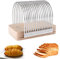 GDWD Hassel-Back Potato Slicer and Vegetable Cutter, Practical Potatoes and Vegetable Strips Made of Stainless Steel with Wooden Board, Kitchen Chips Tomatoes Onion Cutting Tool