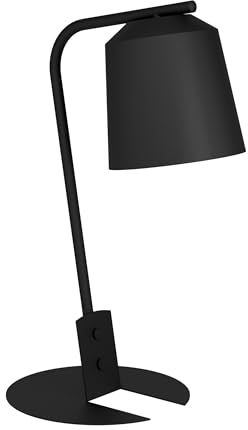 EGLO Tischlampe Oneda, minimalistische Nachttischlampe | Tischleuchte aus Metall in Schwarz, Lampe für Wohnzimmer und Schlafzimmer, E27 Fassung