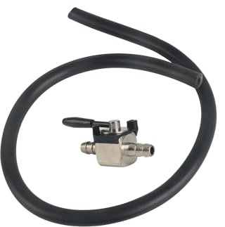SUUFOO 6,35 mm Inline-Kraftstoff-Absperrventil, strapazierfähig, Inline-Schnitt, Benzin, Benzin, Ersatz für Oregon 07–403 07403