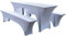 Elastisch Biertischhussen Bierbank-Auflage & Tischdecke Für 50 cm or 70 cm Table Width 3 TLG-Set Breite Bierzeltgarnitur Stretch Hussen Für Festzeltgarnituren Bierbank Hussen (50 cm,White)