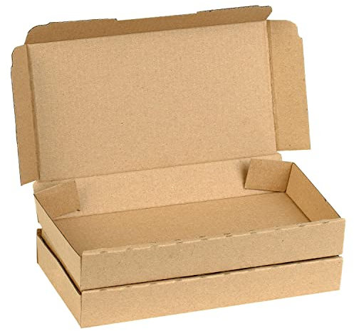smiley pack 100 Warenpostkartons 180 x 100 x 30 mm braun für Warenpost International XS geeignet Warenpostsendung Faltkarton Briefkarton Deutsche Post Karton