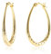 Gold Creolen Ohrringe Damen, 14K Echt Vergoldet Ovale Creolen Ohrringe, Hypoallergen Sterling Silber 925 Creolen Mode Große Creolen Gold, Twist Creolen Tropfen Ohrringe Gold für Damen Frauen