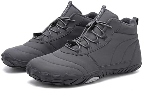 Freiluftkind Kepler Barefoot Shoes idrorepellenti e Foderati (Grigio/Misura 42) – Scarpe Barefoot Unisex per l'inverno – Scarpe Calde Impermeabili