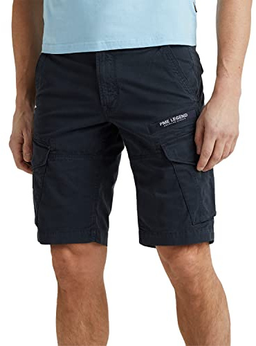 PME Legend Herren Short NORDROP Cargo - Regular Fit - Grau Blau Oliv Beige, Größe:W 40, Farbe:Salute 5281