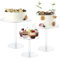 Lot de 3 Présentoirs à Gâteaux Ronds en Acrylique Transparent pour Table à Dessert, Cupcakes, Pâtisseries, Mariage, événement, Fête d'anniversaire