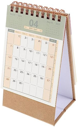 STOBOK Mini Calendrier De Bureau Rose 2024 Juil. 2023 À Déc. 2024 Calendrier À Bascule Debout Calendrier De Notes De Bureau Pour La Planification De L'organisation Du Planificateur