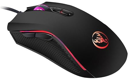 UKCOCO Ratón Luminoso para Ratón Brillante Cable Accesorio para Ordenador Gaming dpi Ajustable para Uso Nocturno
