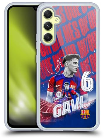 Head Case Designs Offizielle FC Barcelona GAVI 2023/24 Erstes Team Gel Handyhülle Hülle [Militärischer Schutzgrad] Kompatibel mit Samsung Galaxy A34 5G