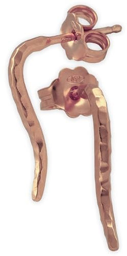 Minimalistische Schlangen Ohrstecker Ohrringe aus 925 Sterlingsilber - Rosé Vergoldet - Nickelfrei & Hypoallergen - Handmade by Emmanuela