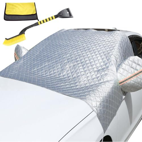 VIYOLI Auto Frontscheibe Scheibenabdeckung für Sko-da Fabia 2008 2009 2010 2011 2012 2013 2014, Auto Anti-Schnee Decken Auto Windschutzscheibenabdeckung die gegen Schnee EIS Frost Staub Sonne