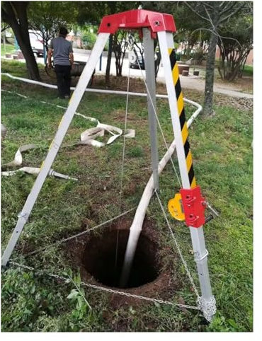 rettungsstativ Stativ-Rettungssystem – traditionelles Aluminium-Stativ-Set für Enge Räume, 1200/1800/ 2600 lbs Winde, für Schacht/Tunnel/Kabelgraben/Abwasserbrunnen, Color :