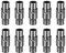 QUARKZMAN Lederkordel-Endkappe, 10 Stück 4mm Loch Leder Magnetverschlüsse, Kordel-Endkappen Verschlüsse Leder Kordel Schnalle für Schmuckherstellung DIY Zubehör Basteln, Schwarz