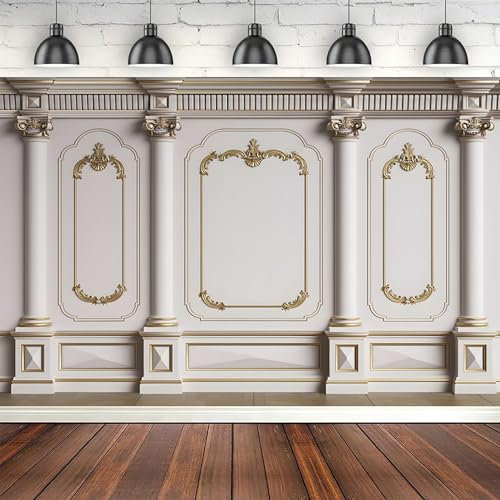 Hnmdmyi 3x2m Foto Hintergrund Vintage Zimmer Innen Weißer Europäischer Rahmen Französisch Modernes Haus Tür Klassisches Schloss Innenraum Fotografie Hintergrund Banner Fotostand Requisiten