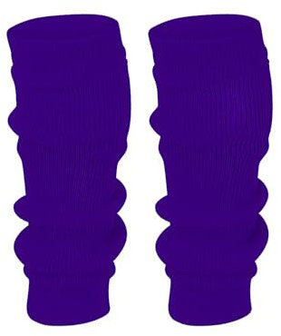 ANZEE Leg Warmers for Kids Stay Warm and Stylish, Kids's Knitted Ankle Warmers 80s Party Dance Sports Yoga Accessories & Ice Skating (Purple)