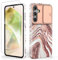 SHEDEER Cover per Samsung A55 con Slidable Protezione Fotocamera & Vetro Temperato, Cover per Galaxy A55 360 Protezione Militare, Aesthetic, Anti-Giallo, Brillante, Antiurto Antigraffio, Oro Rosa