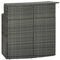 Chaduof Garten-Bartisch, Gartentisch, Balkontisch, Balkonmöbel Kleiner Balkon, Balkon Tisch, Beistelltisch, Grau 120x55x110 cm Poly Rattan