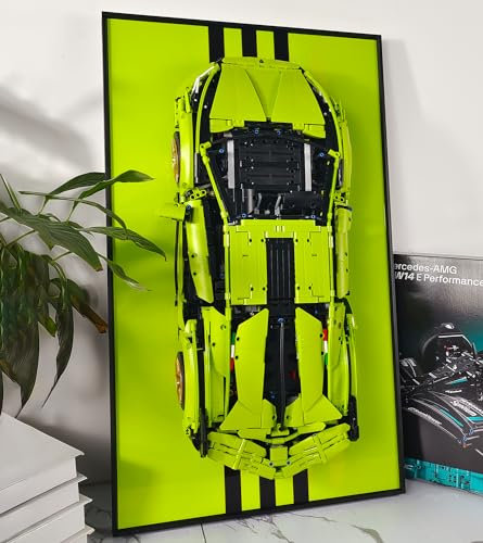 icuanuty Display Wallboard per Lego Technic Lamborghini Sián FKP 37 auto da corsa 42115, compatibile con Lego Lamborghini, idee regalo per supporto da parete per auto Lego Car Wall Mount