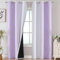VEHEDE Ombre Farbverlauf Modern Gardinen Wohnzimmer mit Ösen Thermovorhang Kälteschutz, Schallschutz Verdunkelung Blickdicht Vorhänge, Verdunklungsvorhänge, H 214 x B 107 cm, Lila und Weiß, 2er Set