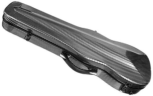 4/4 neuer Violinenkoffer, synthetischer Kohlefaser-Geigenkasten im Kürbis-Stil, starker leichter Violinenkoffer in voller Größe mit Hygrometer(Color:Gray)