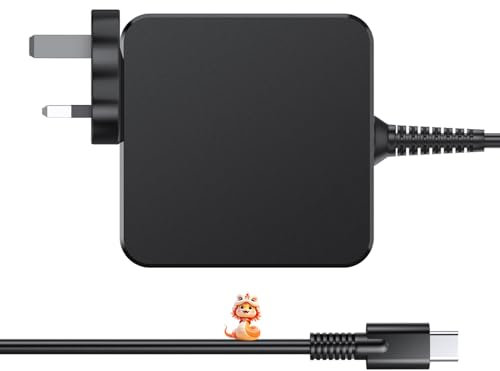 65W USB C Laptop Charger for Huawei Matebook, Lenovo ThinkPad X1 Yoga/Carbon, MacBook Air/Pro, Samsung Galaxy, HP Spectre, Xiaomi, Asus, Acer Swift, 20V/3.25A Type C Fast PD Charging