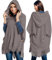 Kwatieh Abendkleid Winter Damen Damen Schal Lang Winter Schal Mit äRmeln Strick Schal Gruen Blau Lot 83 Schal Weihnachtsgeschenke MüTze Loop Set Damen Schlaufenschal Damen