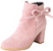 Onewus Bottines à talon bloc pour femme, rose clair, 37 EU